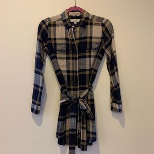 Loft Plaid shirt dress